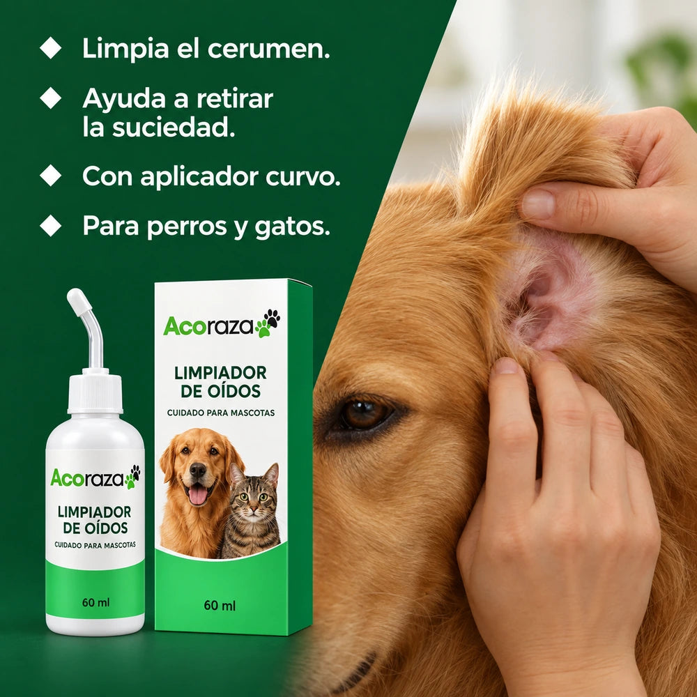 Liquido limpiador de oídos para perros y gatos - Formula sin olor