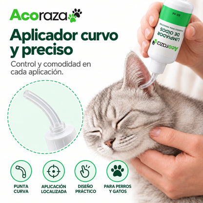 Liquido limpiador de oídos para perros y gatos - Formula sin olor
