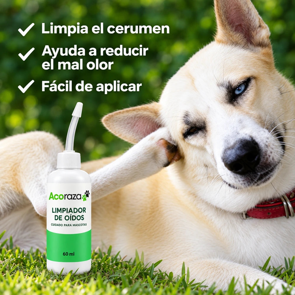 Liquido limpiador de oídos para perros y gatos - Formula sin olor